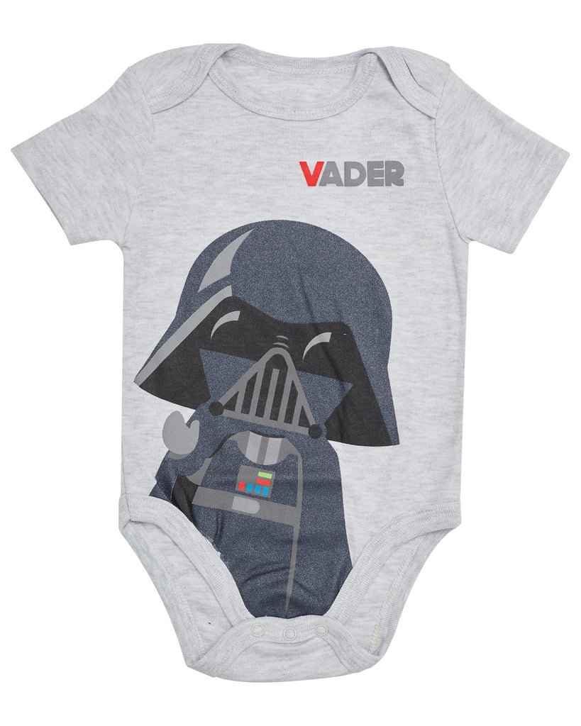 STAR WARS Baby Boys Bodysuit 5-Pack - Baby Bodysuits With Darth Vader, Boba Fett, Yoda, C-3PO, R2-D2 - Baby (6-9M)