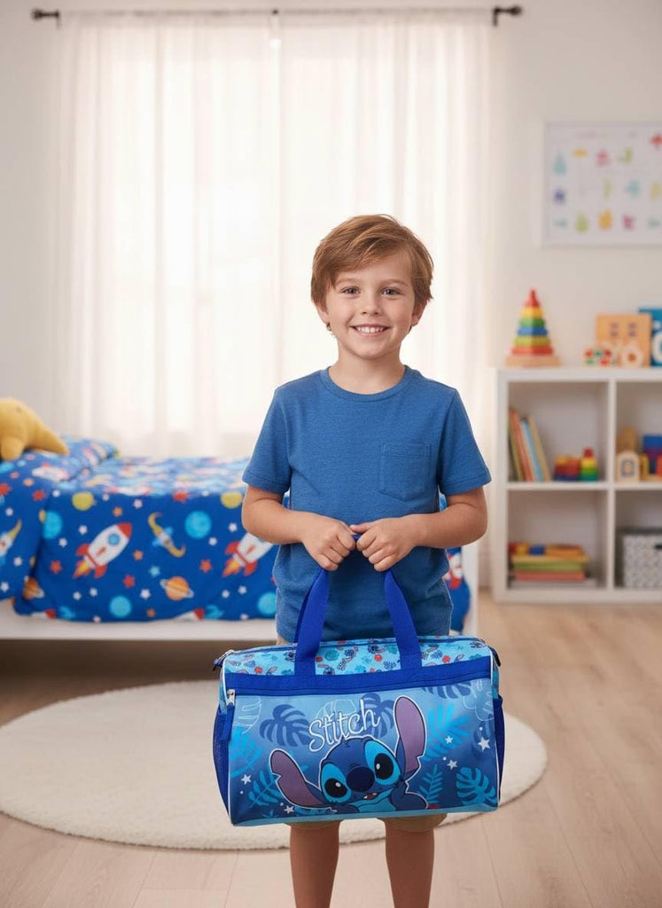 Disney Kids Duffle Bag 16.5" – Travel & Sports Bag with Zipper Pocket, Mesh Side Pockets & Shoulder Strap