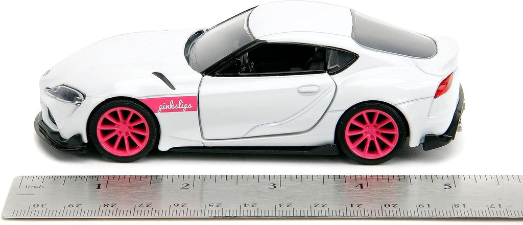 Pink Slips 1:32 W1 2020 GR Toyota Supra Die-Cast Car, Toys for Kids and Adults(White)