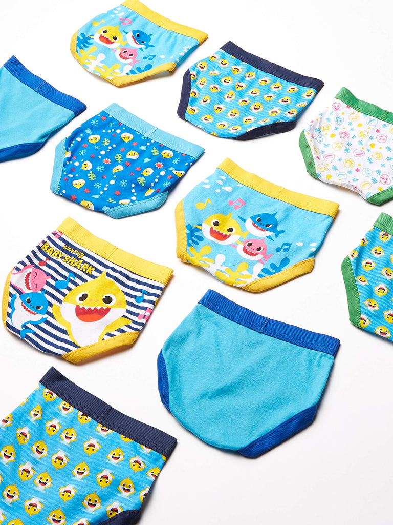 Baby Shark boys Underwear Multipacks Briefs, Shark Tb 10pk, 4T US