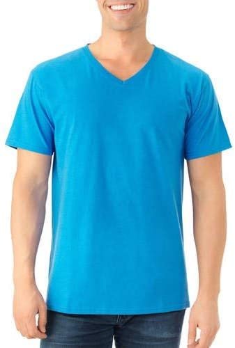 Fruit of the Loom Select Men's V-Neck T-Shirts Classic Fit Wicks Moisture Tagless Random 6-Pack