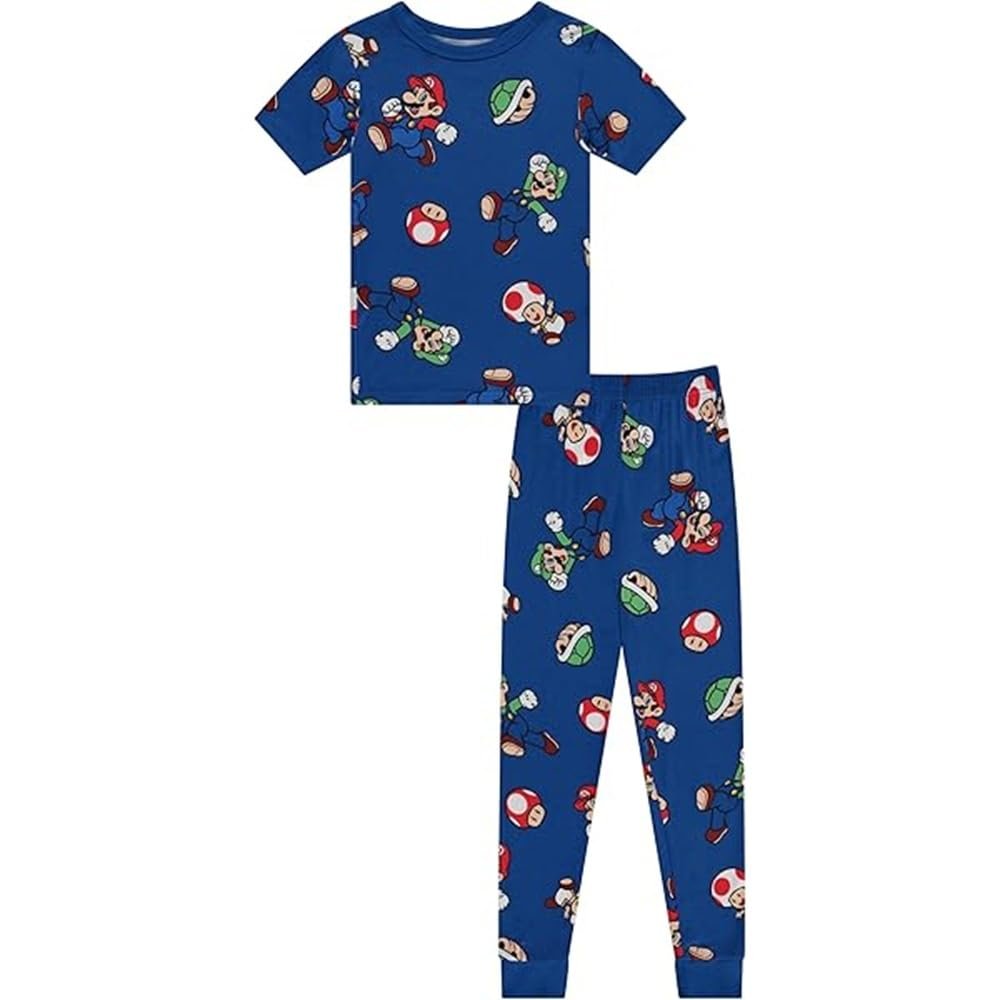 Centric Brands Avengers Little/Big Boys' Pajama Set Sizes 4-10 Short-Sleeve T-Shirt & Matching Pajama Pant Set Ironman Hulk Captain America Viscose Spandex Blend (10, Avengers - New Heroes)
