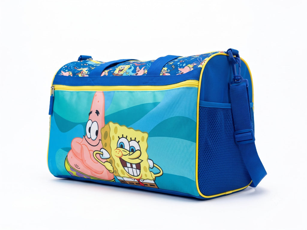 Disney Kids Duffle Bag 16.5" – Travel & Sports Bag with Zipper Pocket, Mesh Side Pockets & Shoulder Strap