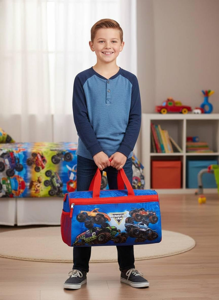 Disney Kids Duffle Bag 16.5" – Travel & Sports Bag with Zipper Pocket, Mesh Side Pockets & Shoulder Strap