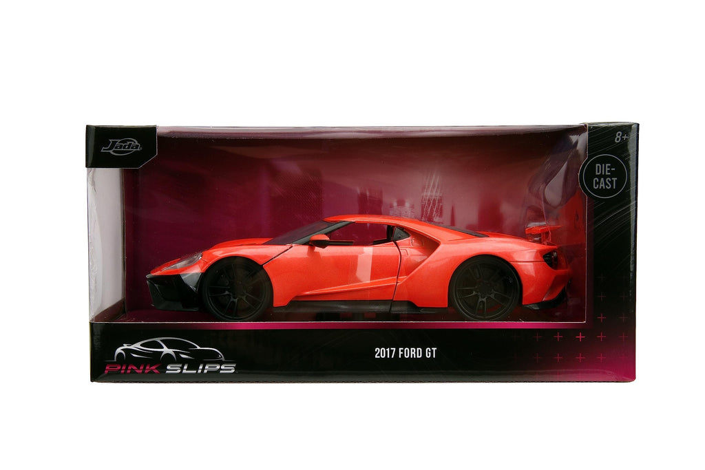 Jada Pink Slips 1:24 W1 2017 Ford GT Die-Cast Car, Toys for Kids and Adults(Metallic Salmon)