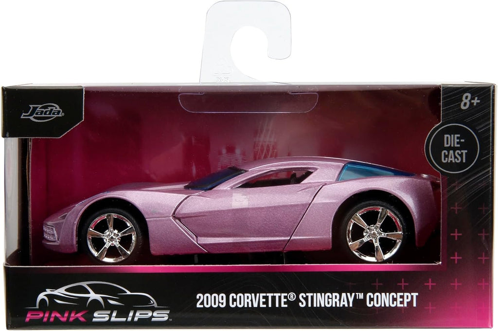 Pink Slips 1:32 W2 2009 Chevy Corvette Stingray Concept Die-Cast Car, Toys for Kids and Adults(Dusty Purple)