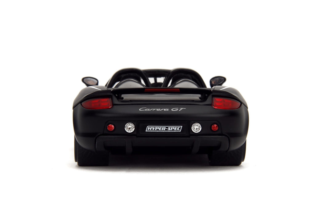 Hyper-Spec 1:24 2005 Porsche Carrera GT Die-Cast Car, Toys for Kids and Adults(Black/White)