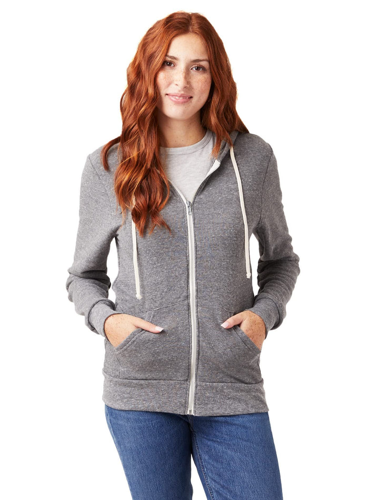 Alternative Apparel All Gender Hoodie Adult's Rocky Eco-Fleece Zip Sweatshirt
