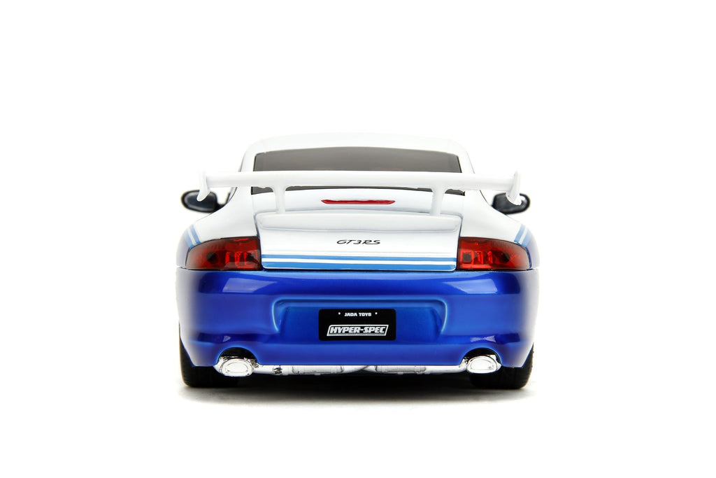 Hyper-Spec 1:24 Porsche 911 GT3 RS (996) Toyo Tires Die-Cast Car, Toys for Kids and Adults(Candy Blue/White)