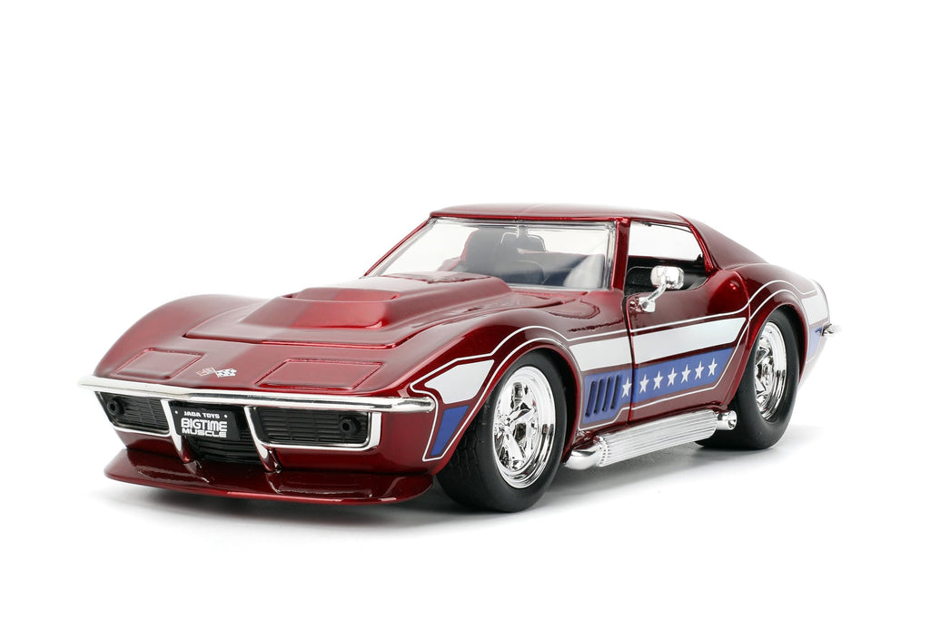 Jada Toys Bigtime Muscle 1:24 1969 Corvette Stingray ZL-1 – Opening Doors, Hood, Trunk, Rubber Tires – Collectible for Adults and Kids