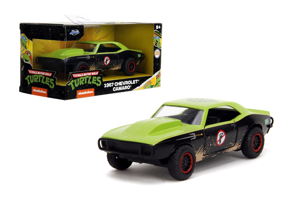 Jada Toys – Hollywood Rides TMNT 1967 Off-Road Chevrolet Camaro – Die-Cast Model Car – Opening Doors, Detailed Interior – 1:32 Scale Collectible – Age 8+, Green & Black (Iconic)