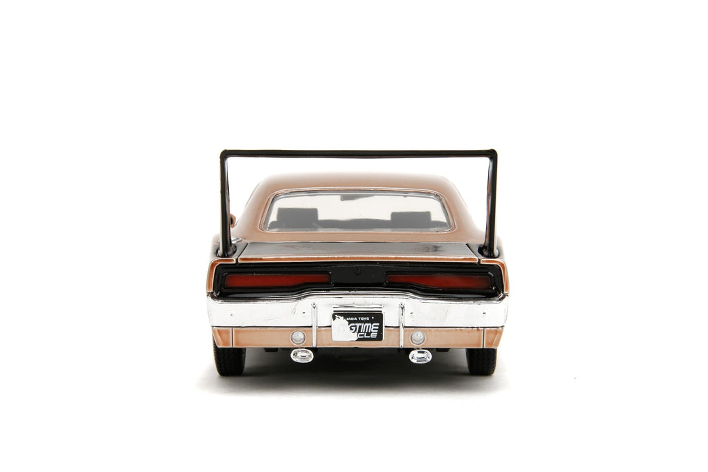Jada Toys Bigtime Muscle 1:24 1969 Dodge Charger Daytona Die-cast Car – Opening Doors, Hood, Trunk, Rubber Tires(Candy Copper)