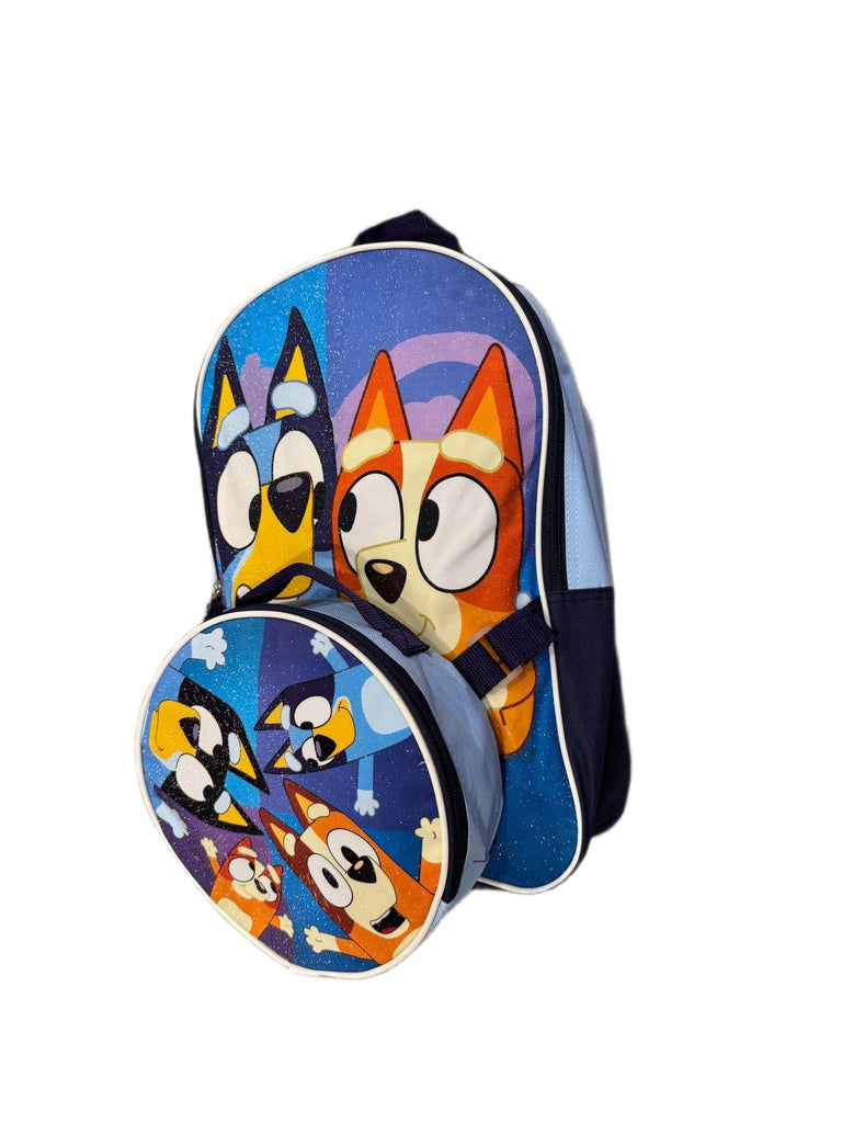 Fast Forward Bluey Boys’ 16" Backpack with Insulated Lunch Bag – Durable Polyester – Mesh Side Pocket – School Travel Set
