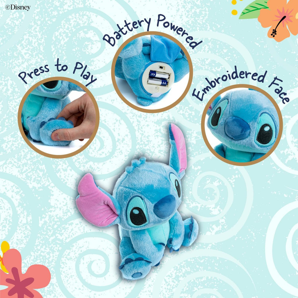 KIDS PREFERRED Disney Laughing & Spinning Stitch Stuffed Animal Plush Toy - for Babies & Toddlers, Multicolor, 79983