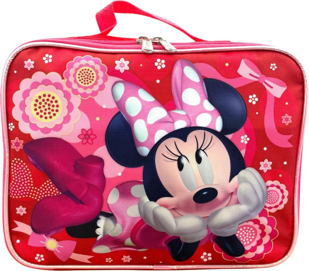 Disney Minnie Mouse 16 Inch Girl's Backpack With Removable Lunch Box Set