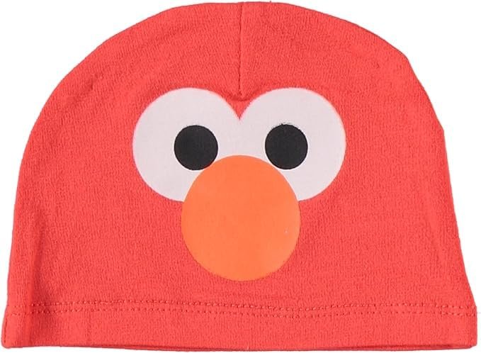 Happy Threads Elmo Baby Boys Cap and Bootie Set - Sesame Street Baby Gift Set with Baby Hat and Baby Socks (0-12 Months)