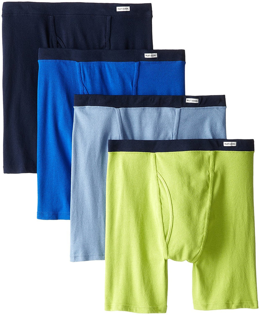 Fruit of the Loom Men's No Ride Up Boxer Brief Multipacks, Colors may vary