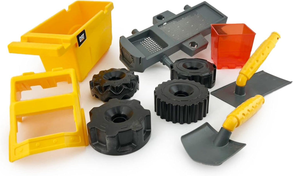 CAT Construction Toys, Sandbox Construction, Dump Truck Sand Set with Sand Accessories, Ages 3 and up