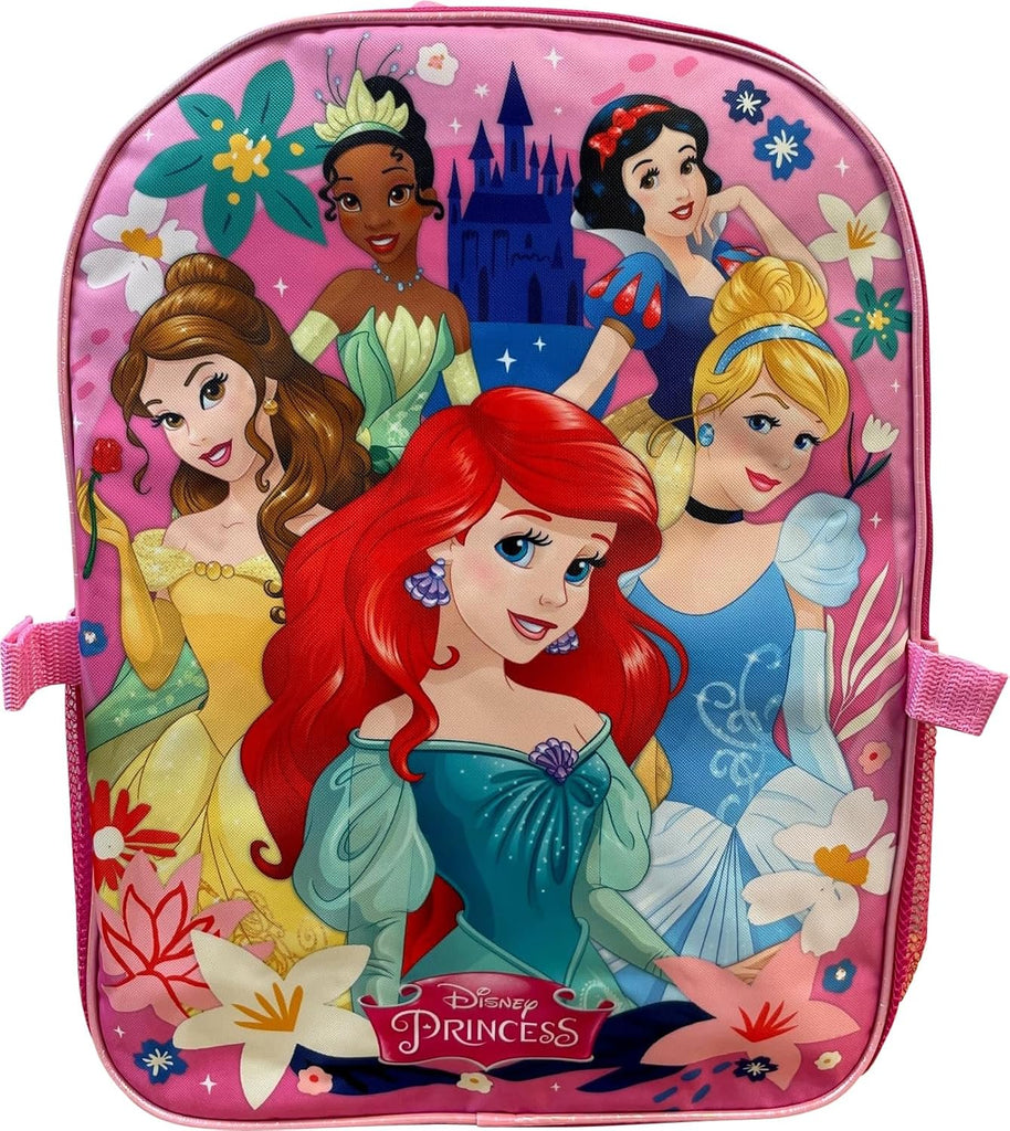 Kid's Licensed 16 Inch Backpack With Removable Lunch Box Set (Minnie Mouse Pink)