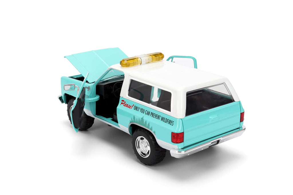Jada Smokey Bear 1980 Chevy Blazer Die-Cast Car Toys – Smokey Bear Figure – Age 8+