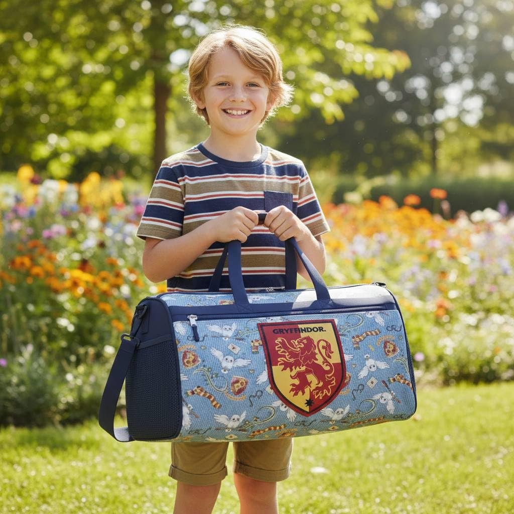 Disney Kids Duffle Bag 16.5" – Travel & Sports Bag with Zipper Pocket, Mesh Side Pockets & Shoulder Strap