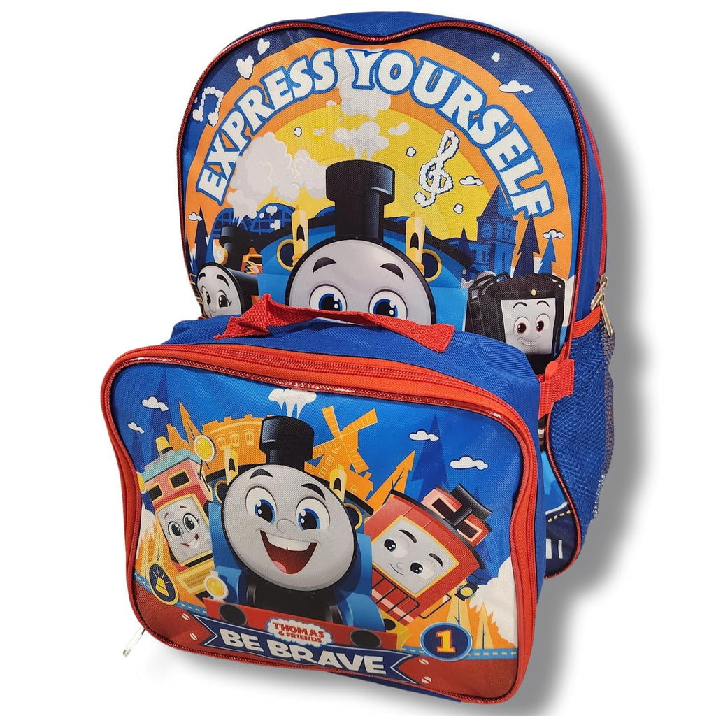 Ruz Thomas And Friends 16 Inch Backpack With Removable Lunch Box Set (Thomas-Be Brave)