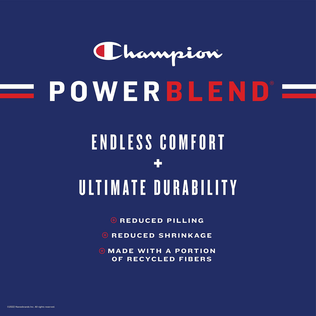 Champion Sweatpants, Powerblend, Fleece, Comfortable Relaxed-Bottom Pants for Men (Reg. or Big, Oxford Gray C Patch Logo, X-Large Tall