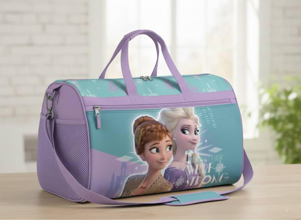 Disney Kids Duffle Bag 16.5" – Travel & Sports Bag with Zipper Pocket, Mesh Side Pockets & Shoulder Strap