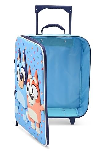 Fast Forward Bluey 16" Soft Luggage - Cute & Durable Carry-On Suitcase for Travel 16X12X5