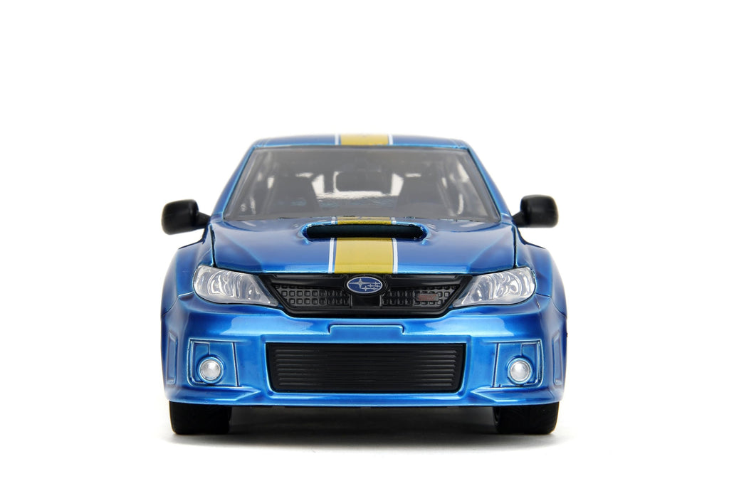 Jada Sonic The Hedgehog 1:24 2012 Subaru Impreza WRX STI Die-cast Car & Sonic Figure, Toys for Kids and Adults