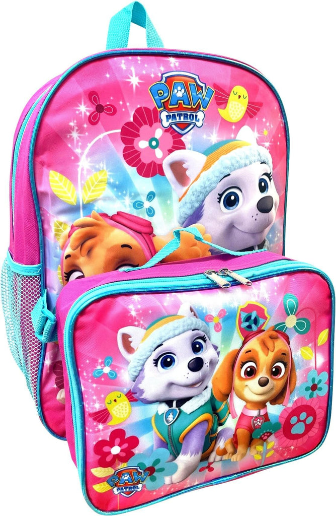 Nickelodeon Girl Paw Patrol 16" Backpack With Detachable Matching Lunch Box