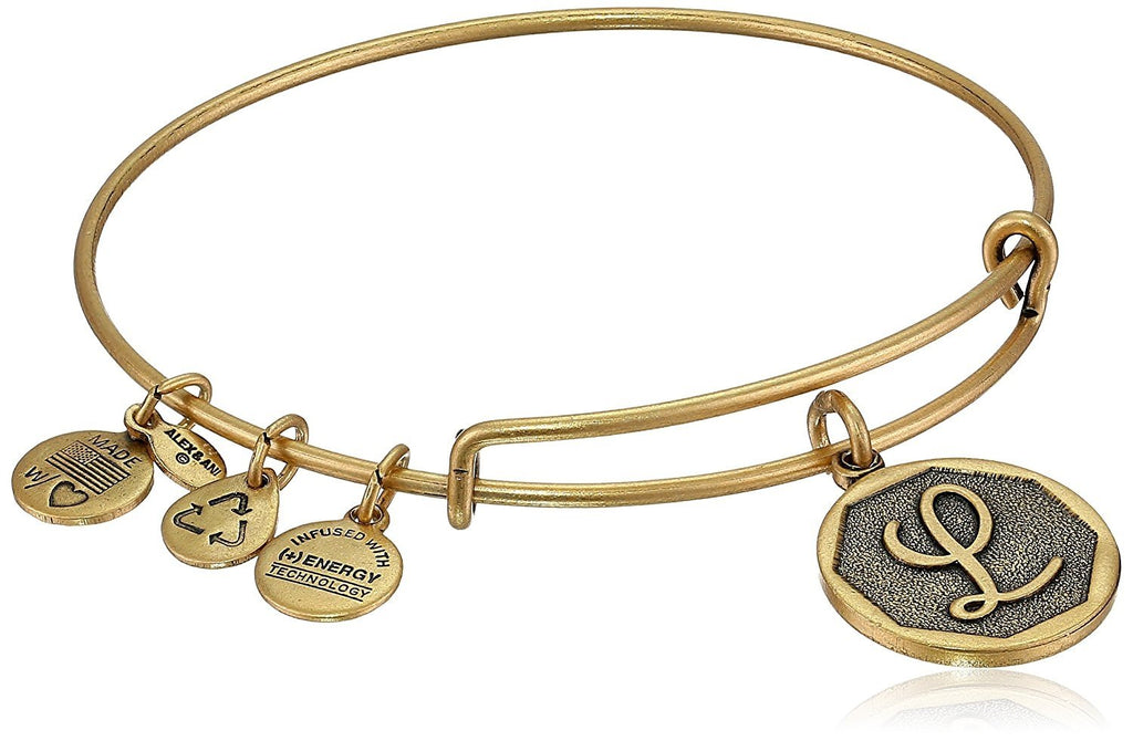 Alex and Ani Initial Expandable Wire Bangle Bracelet, 2.5"