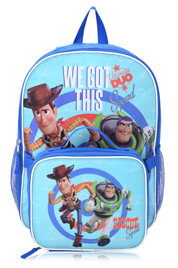 Toy Story Fast Forward 16" Backpacks With Lunch Bag - Licensed Characters Kids Schoolbag