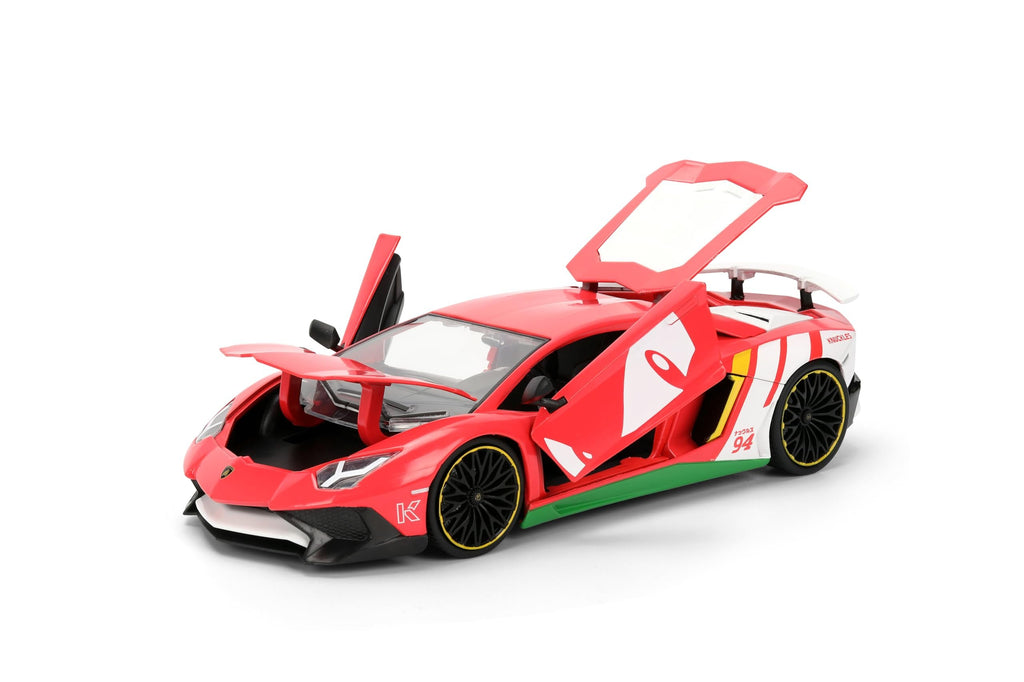 Jada Sonic Knuckles with Lamborghini Aventador SV – Hollywood Rides Die-Cast Vehicle & Knuckles Figure Toys – Opening Doors & Hood – Ages 8+