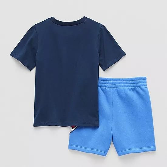 Happy Threads Jurassic Park Boys’ 2-Piece Outfit Set – Short Sleeve Shirt & Matching Shorts – Dinosaur Clothing for Kids