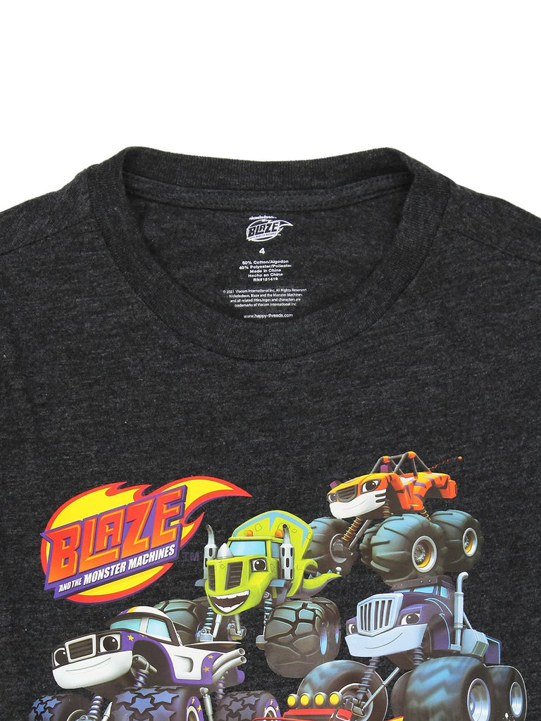 Blaze and The Monster Machines Toddler Long Sleeve T-Shirt Tee (4T, Gray)