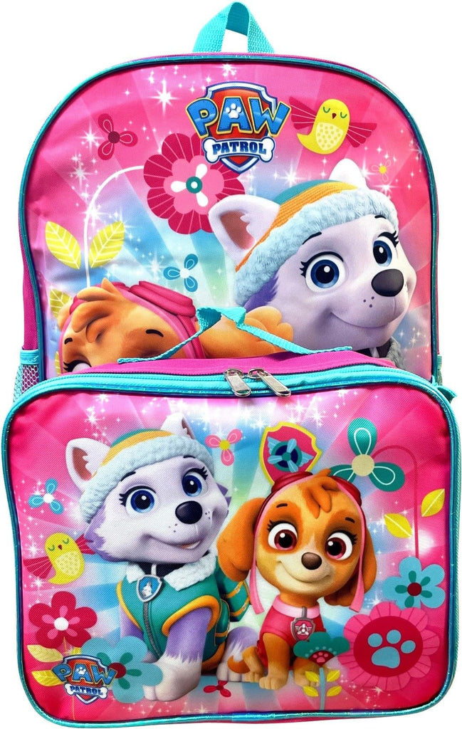 Nickelodeon Girl Paw Patrol 16" Backpack With Detachable Matching Lunch Box