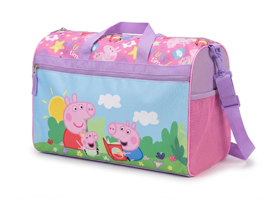 Disney Kids Duffle Bag 16.5" – Travel & Sports Bag with Zipper Pocket, Mesh Side Pockets & Shoulder Strap