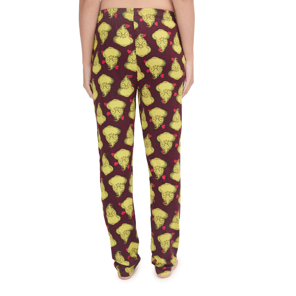 Dr. Suess womens The Grinch Who Stole Christmas Lounge Pants With Pockets Multiprints