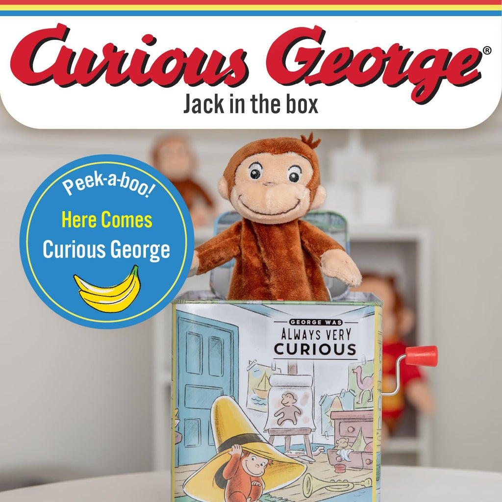 KIDS PREFERRED Curious George Jack-in-The-Box - Musical Toy for Babies
