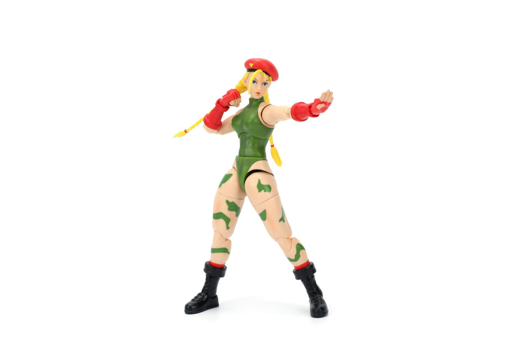 Jada Toys – Street Fighter II Cammy Action Figure - 1:12 Scale Collectible - Includes Interchangeable Heads, Hands, and Accessories - Ages 13+ - Classic Video Game Nostalgia