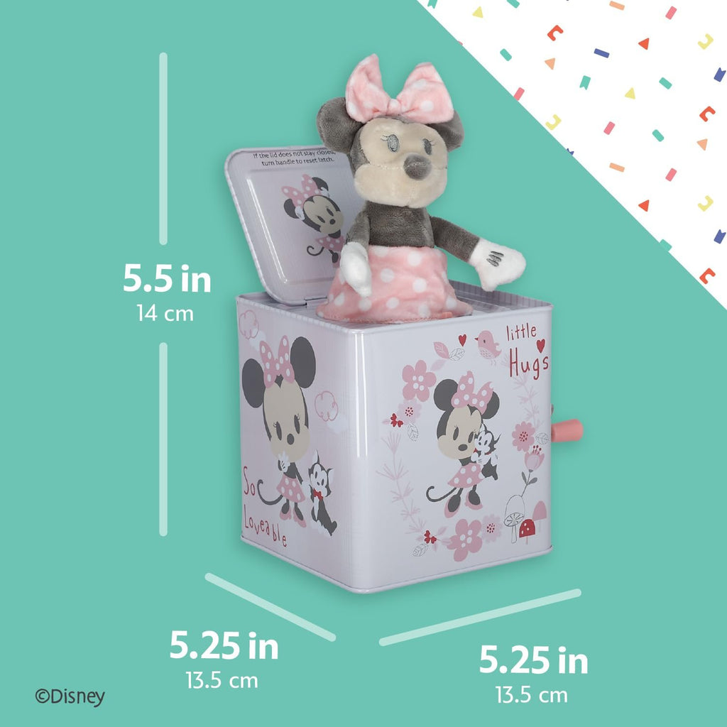 Disney Baby Minnie Mouse Jack-in-The-Box - Musical Toy for Babies- Pink