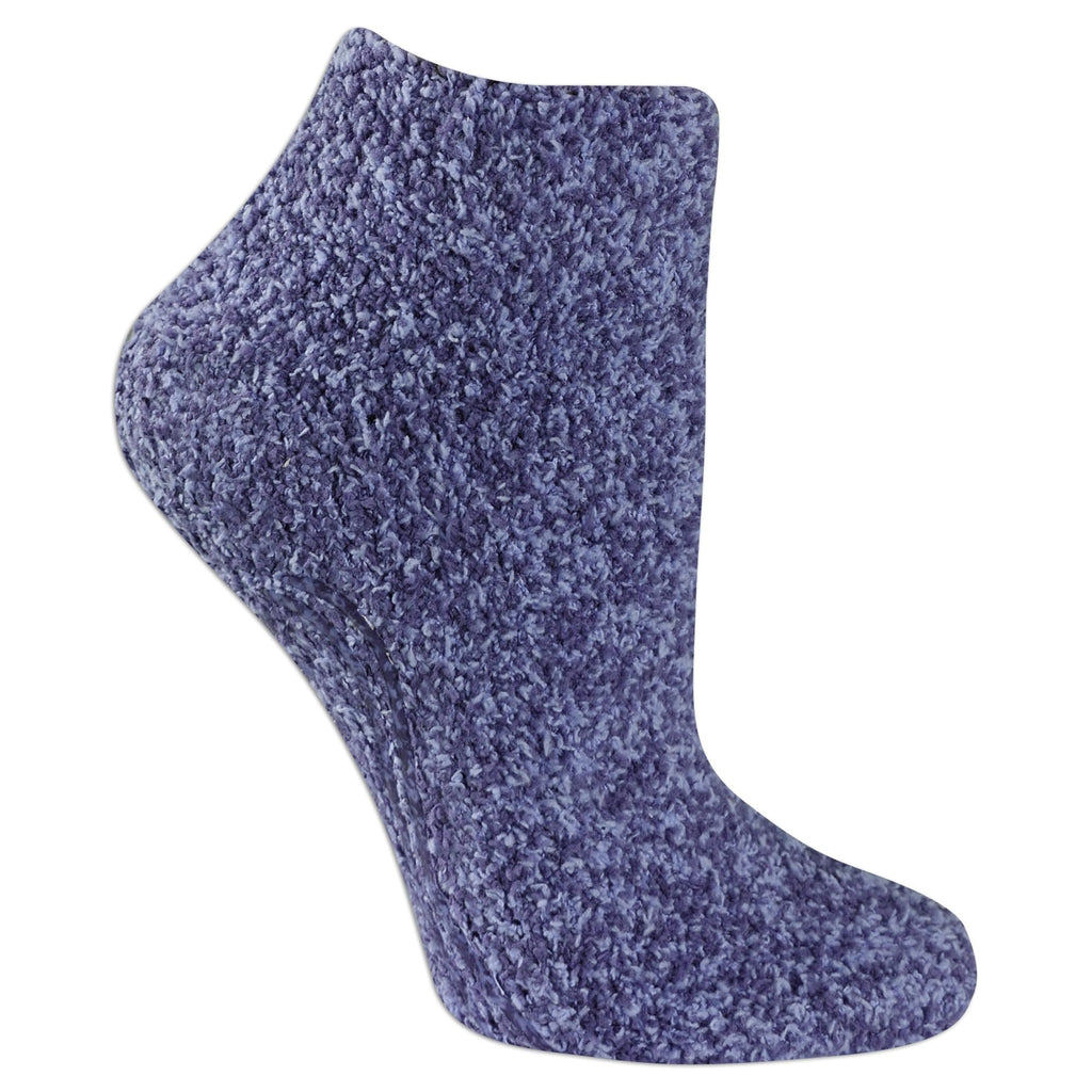 Dr. Scholl's Women's 2 Pack Soothing Spa Low Cut Lavender + Vitamin E Socks with Silicone Treads, Blue, Shoe Size: 4-10