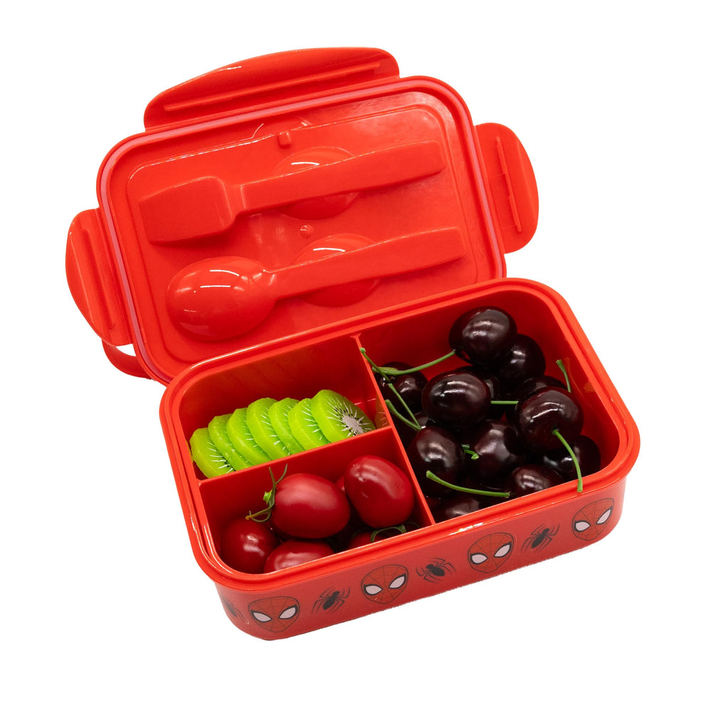 Fast Forward Spiderman, Paw Patrol, Bluey or Hello Kitty Bento Lunch Box for Kids | Marvel Food Container with Utensils