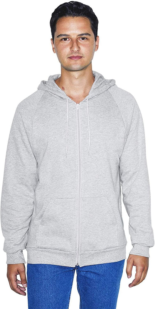 American Apparel Men's California Fleece Long Sleeve Zip Hoodie