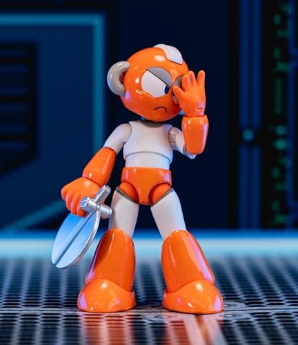 Jada Mega Man 4" Cut Man - 1:12 Scale Action Figure, Wave 2 – Over 15 Points of Articulation, Alternate Hands & Head, Rolling Cutter Accessory