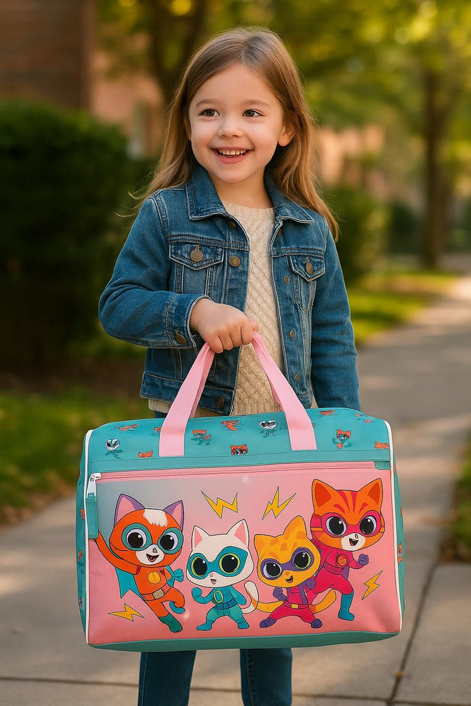Disney Kids Duffle Bag 16.5" – Travel & Sports Bag with Zipper Pocket, Mesh Side Pockets & Shoulder Strap