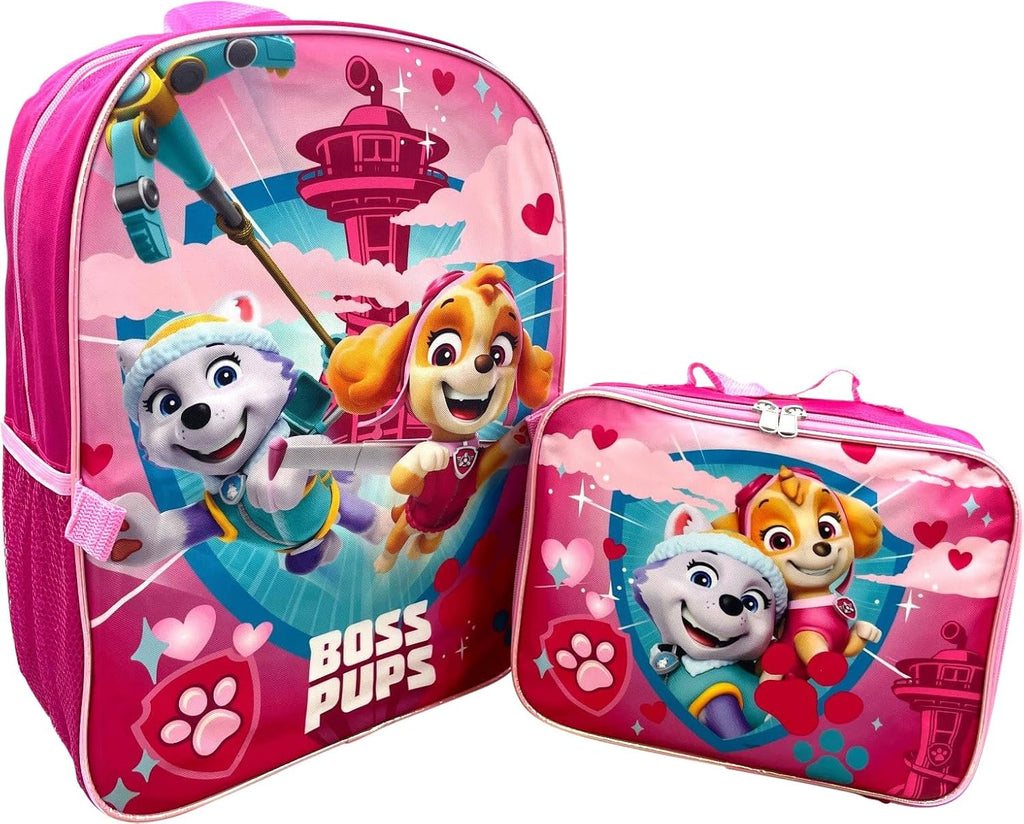 Nickelodeon Girl Paw Patrol 16" Backpack With Detachable Matching Lunch Box