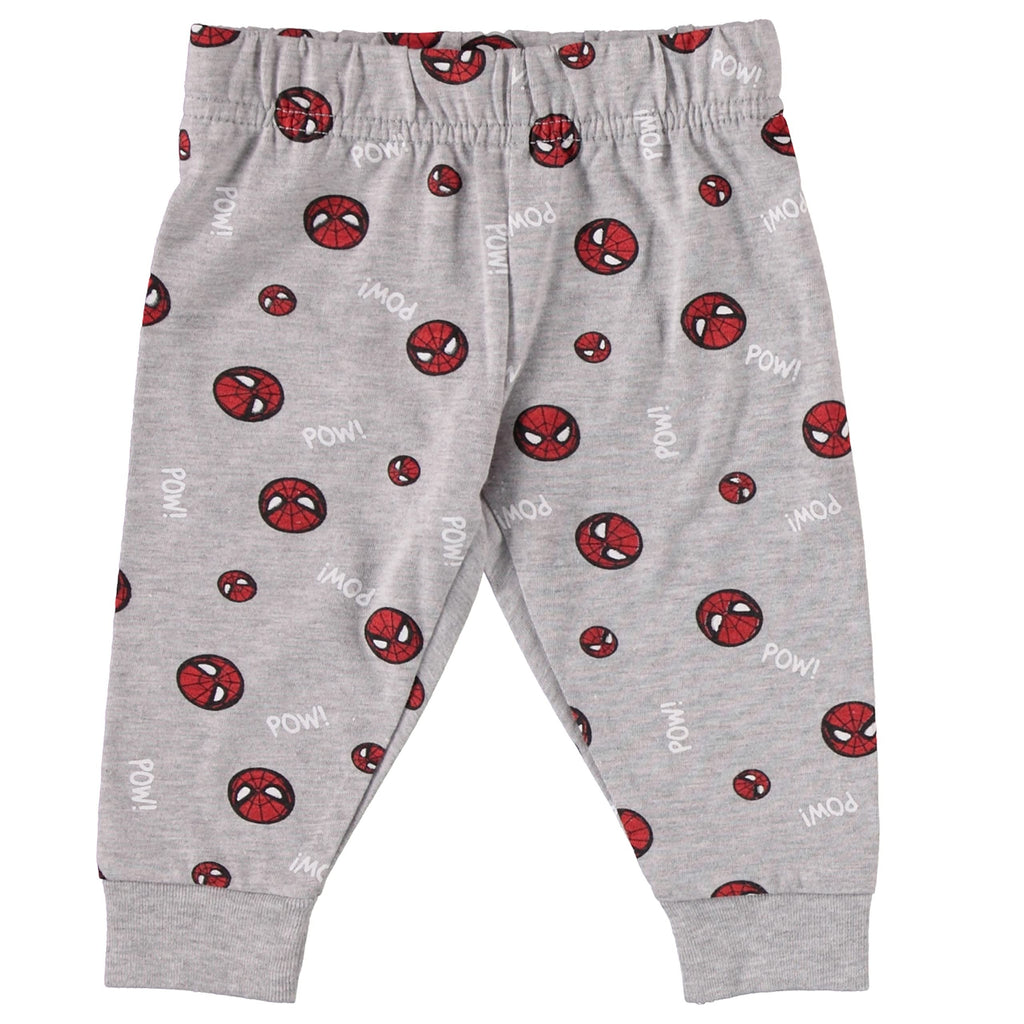 Spiderman Baby Boys Clothing 3-Piece Set with Baby Bodysuit, Pants, and Hat - Marvel Avengers Baby Boy's Outfit (Red/Black/Grey, 3-6 Months)