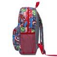 Fast Forward Avengers Boys’ 16" Backpack – Allover Print with Captain America, Hulk, Iron Man, Thor & Flash Printed Straps, Front Pocket & Mesh Sides